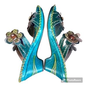 Elite by Corky's leather sandal slides